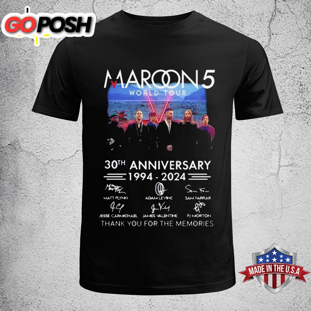 Maroon 5 Band 30 Years T-Shirt, Maroon 5 Band 2025 Tour Unisex T-Shirt
