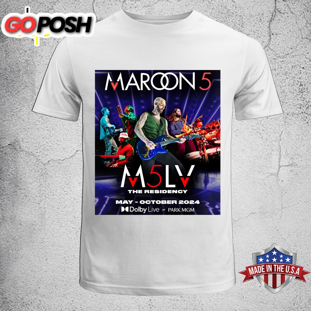 Maroon 5 M5LV The Residency Tour 2025 Unisex T-Shirt