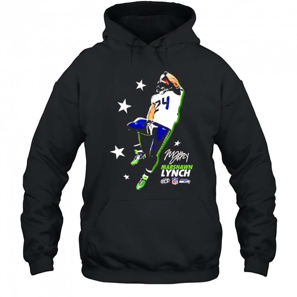 Marshawn Lynch Seattle Seahawks NFL star signature shirt