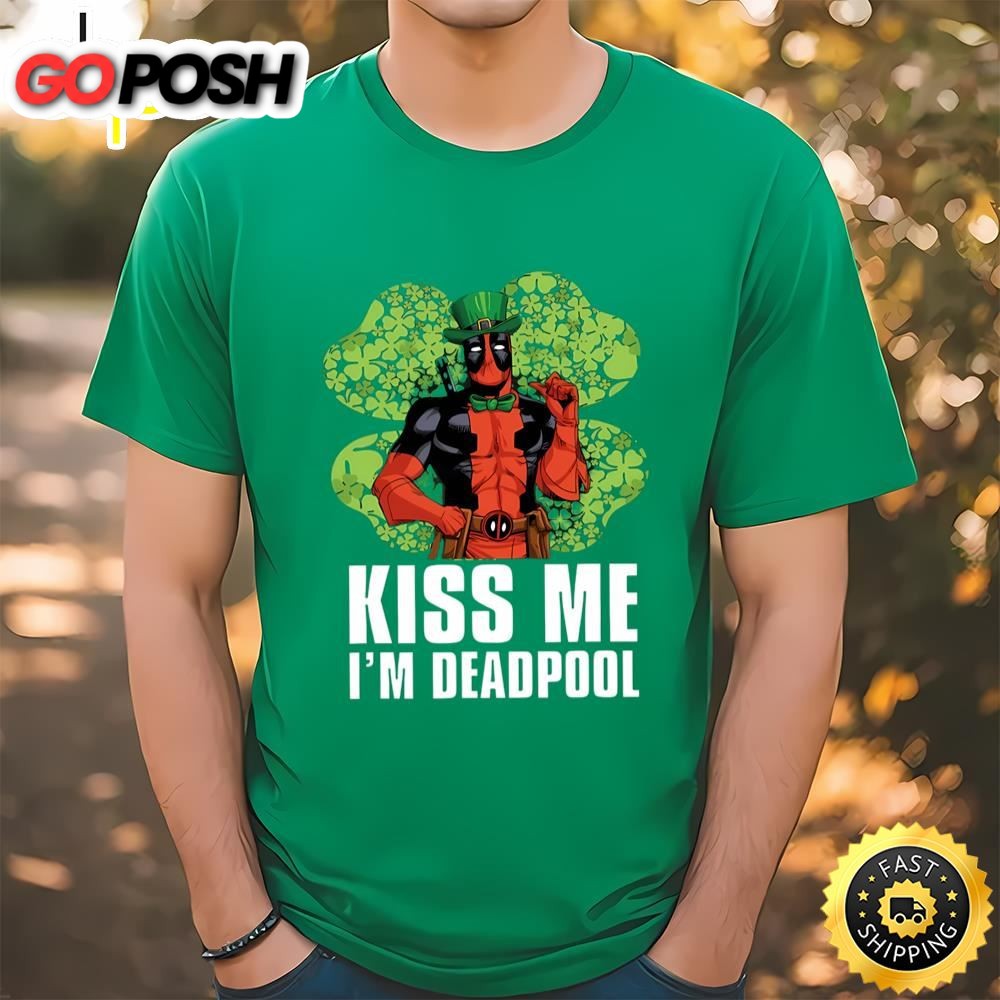 Marvel Kiss Me Im Deadpool Shamrock St. Patricks Day T-shirt