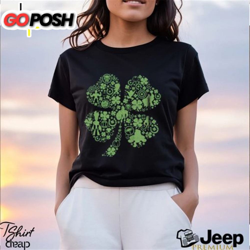 Marvel mad engine youth avengers four leafed clover st. paddys day graphic 2025 shirt