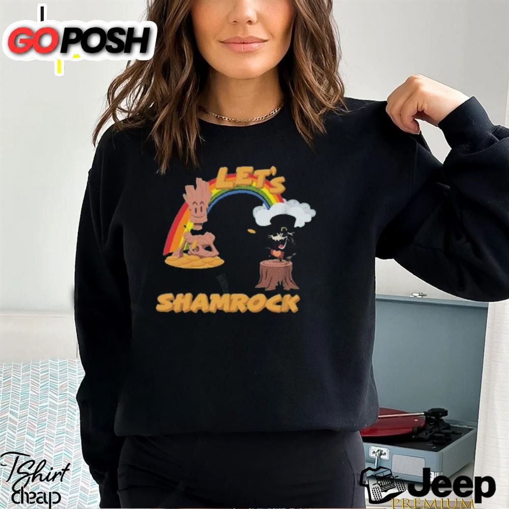 Marvel mad engine youth rocket & groot st. paddys day graphic 2025 shirt