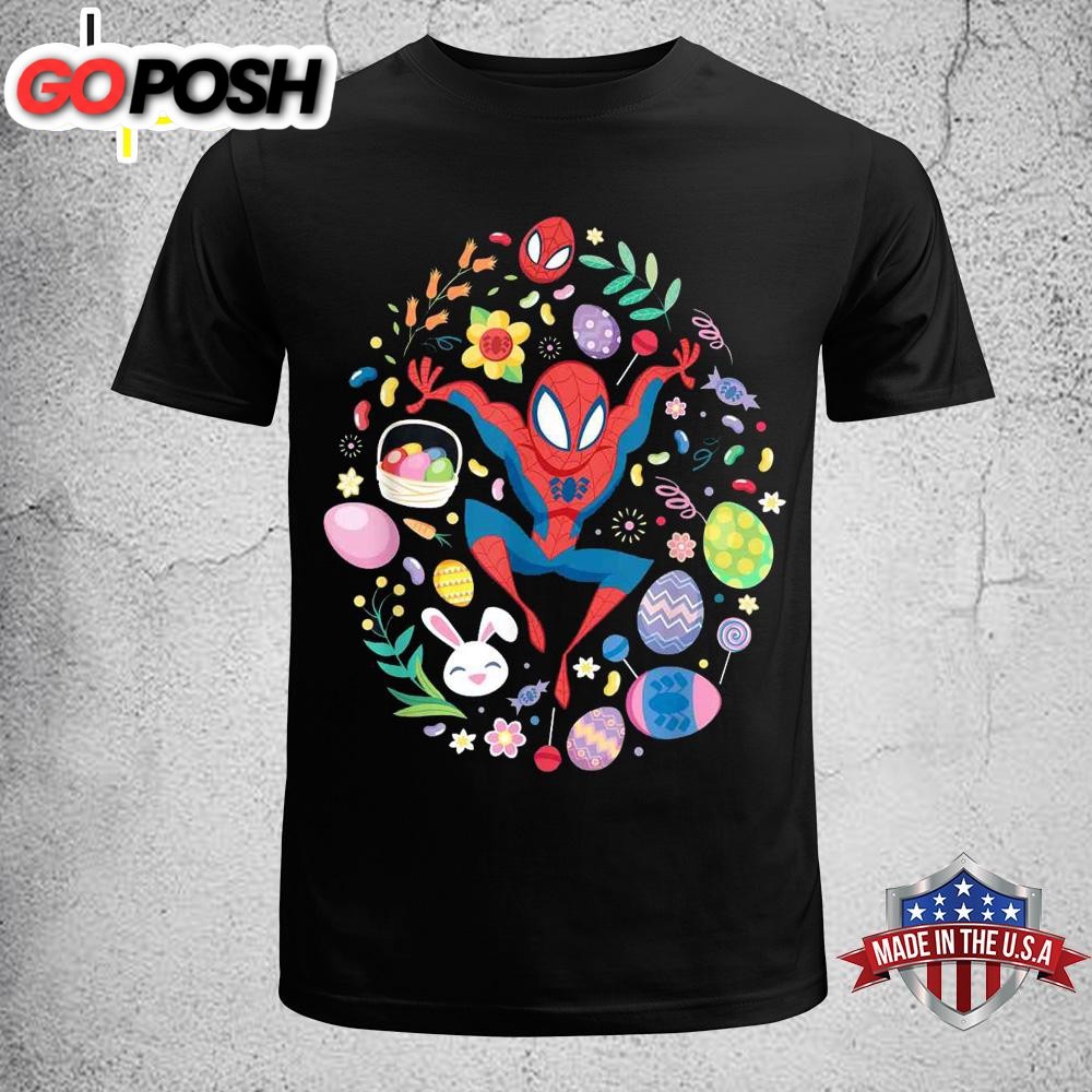 Marvel Spider-man Cartoon Easter Egg Funny Easter Shirt