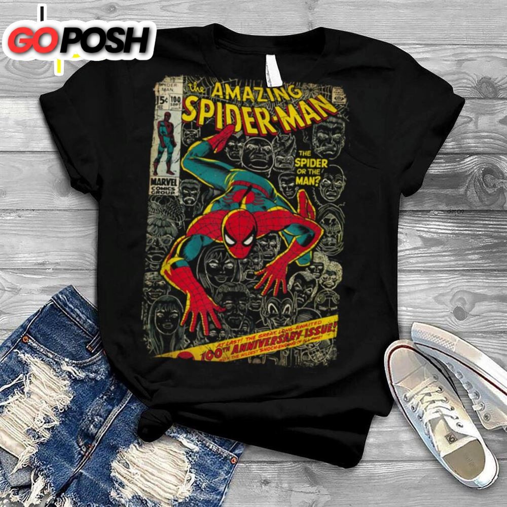 Marvel Spider Man Comic Book Anniversary Graphic T Shirt