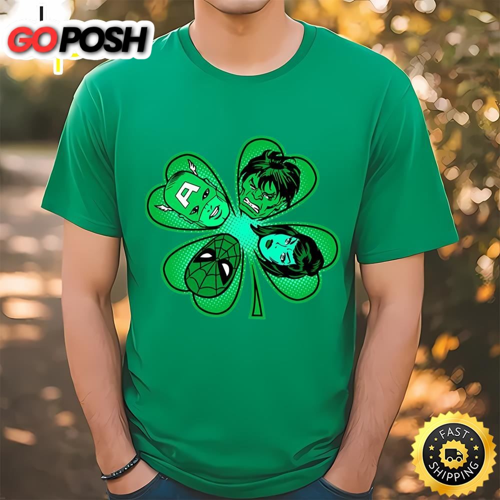 Marvel St. Patricks Day Hero Four Leaf Clover T-Shirt