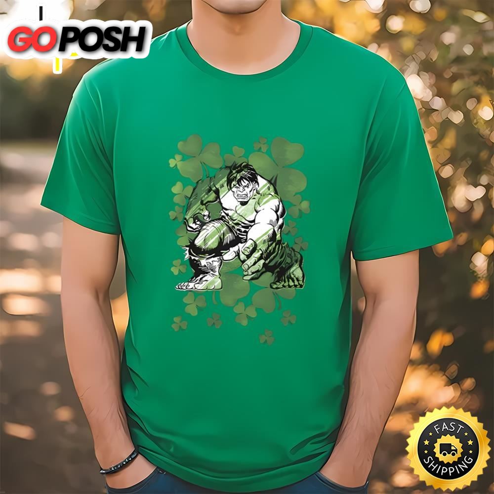 Marvel St. Patricks Day Hulk Clover Field T-Shirt