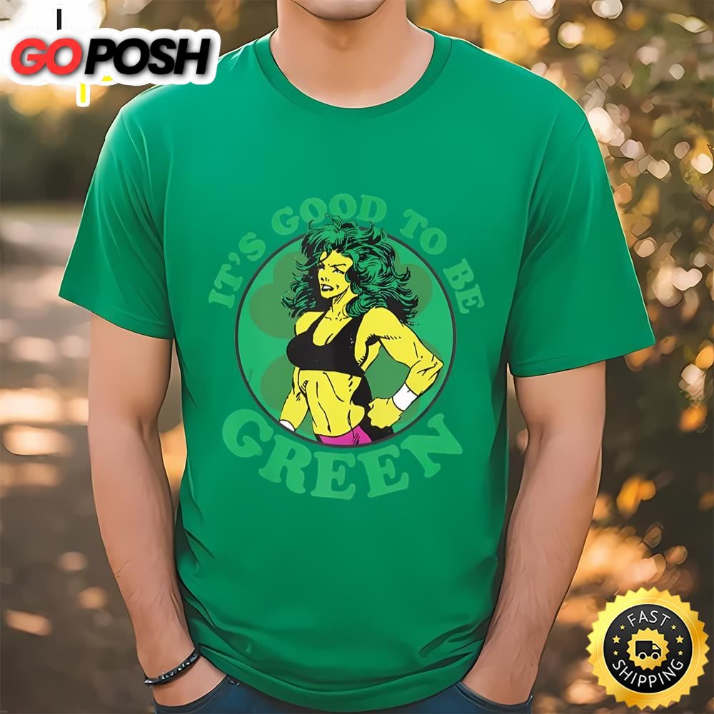 Marvel St. Patricks Day She-Hulk Its Good To Be Green T-Shirt