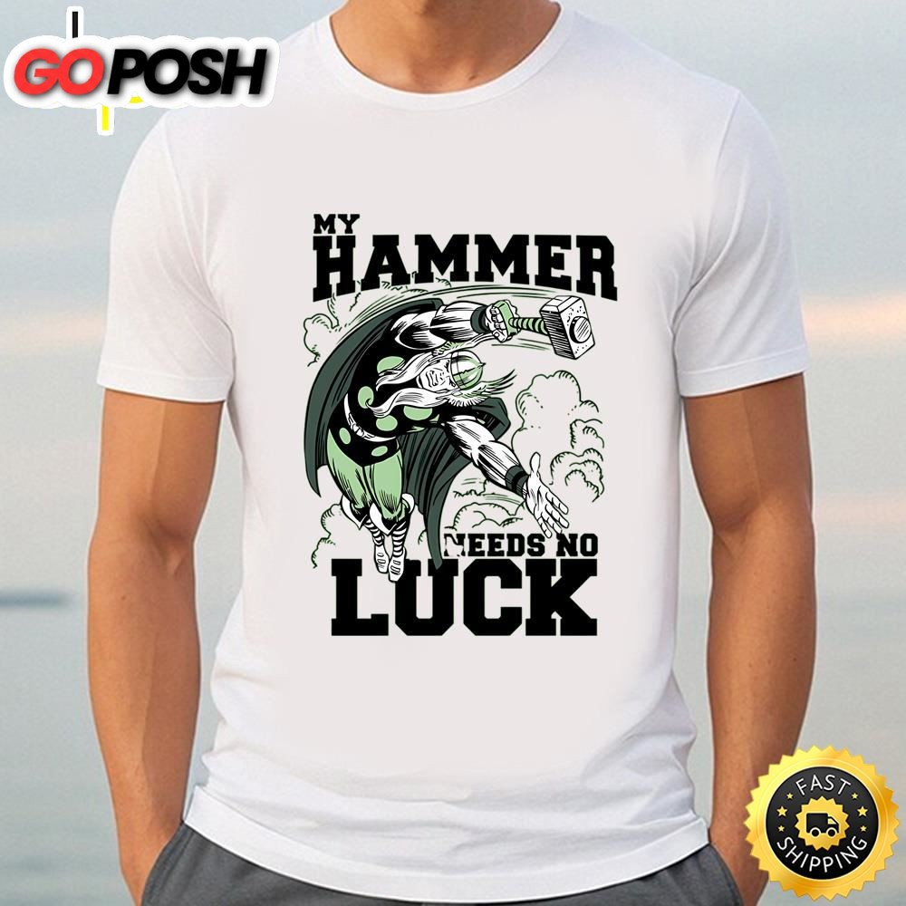 Marvel St. Patricks Day Thor My Hammer Needs No Luck T-Shirt
