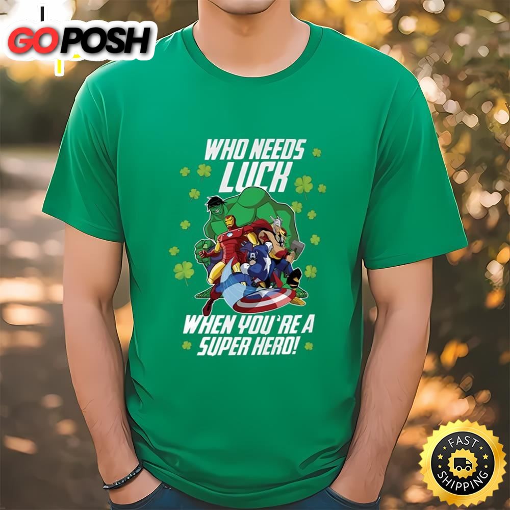 Marvel Super Hero Luck St Patricks Day Shamrock Shirt,Super Hero…