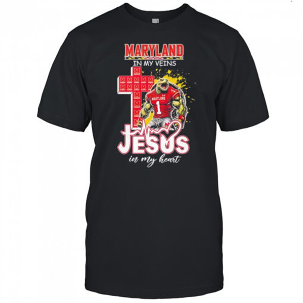 maryland-terrapins-in-my-veins-jesus-in-my-heart-shirt-h7xpswtl Maryland Terrapins in my veins Jesus in my heart shirt