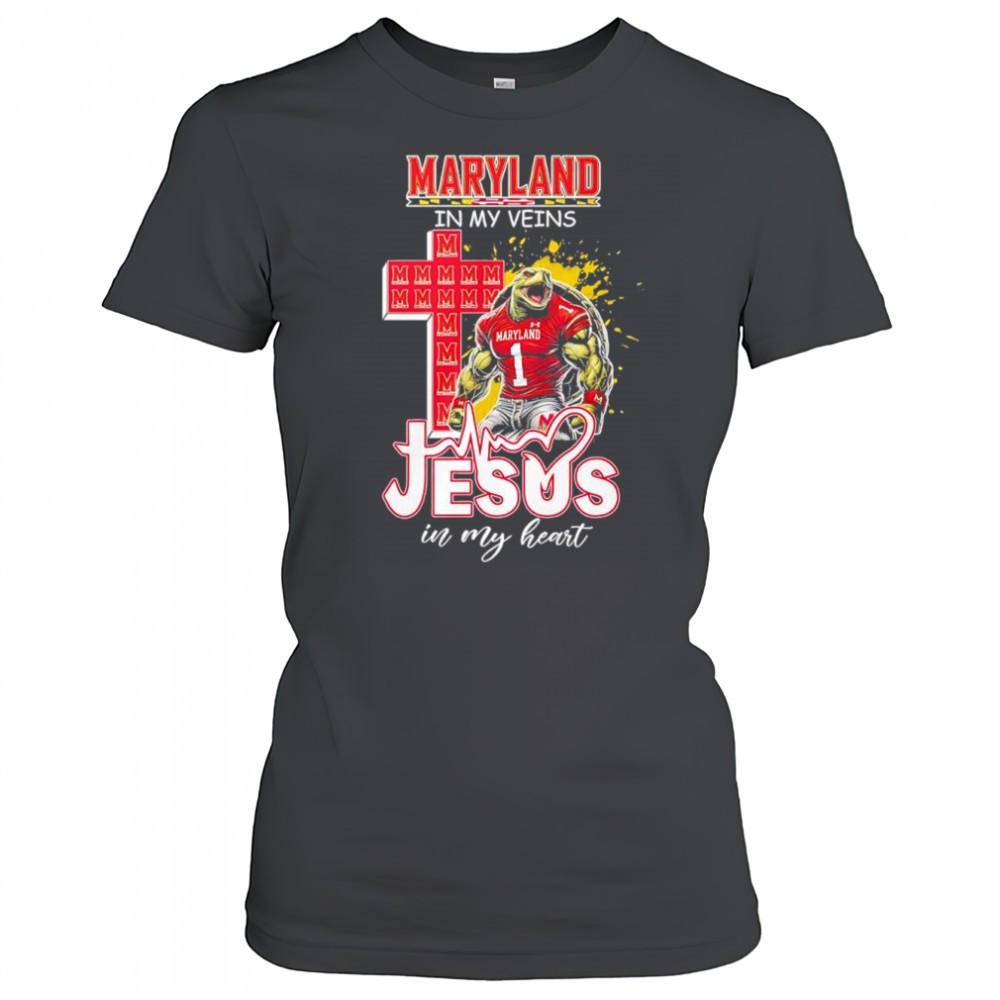 maryland-terrapins-in-my-veins-jesus-in-my-heart-shirt-h7xpswtl Maryland Terrapins in my veins Jesus in my heart shirt