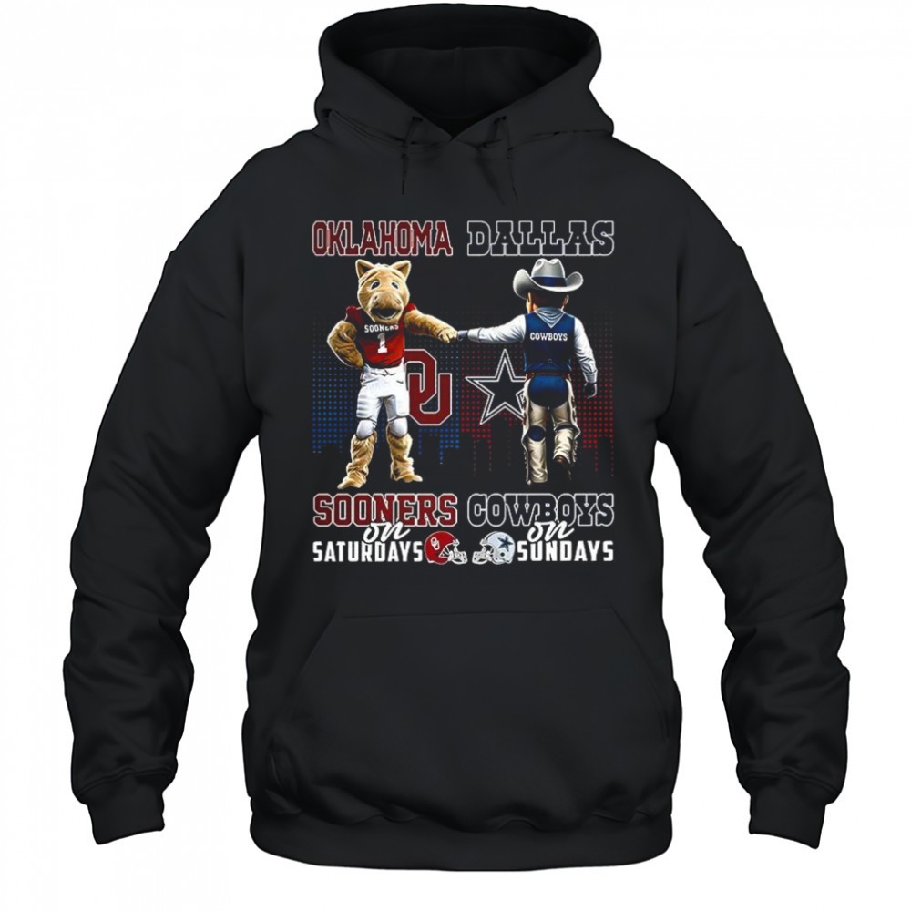 Mascot Oklahoma Sooners on saturdays and Dallas Cowboys and sundays shirt