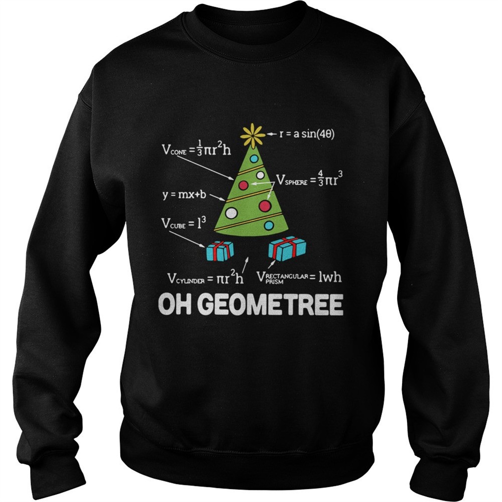 Math Geometry Christmas Tree Geometree Teacher Shirt