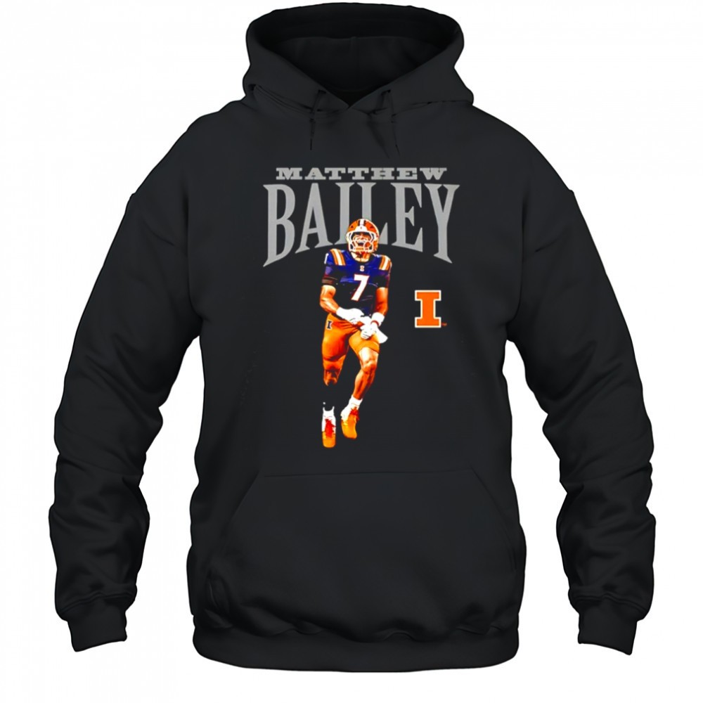 Matthew Bailey Illinois Fighting Illini Cartoon T Shirts