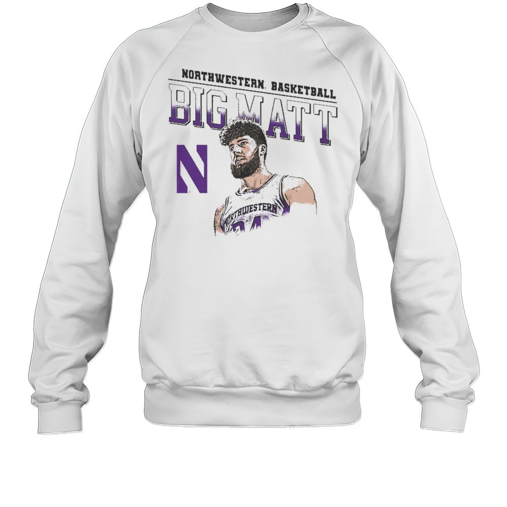 Matthew Nicholson Big Matt Northwestern Wildcats Basketball Big Ten Conference Vintage T-shirt