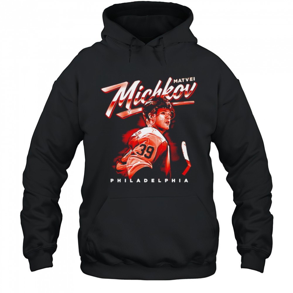 Matvei Michkov Philadelphia Bitmap American ice hockey defenseman retro shirt