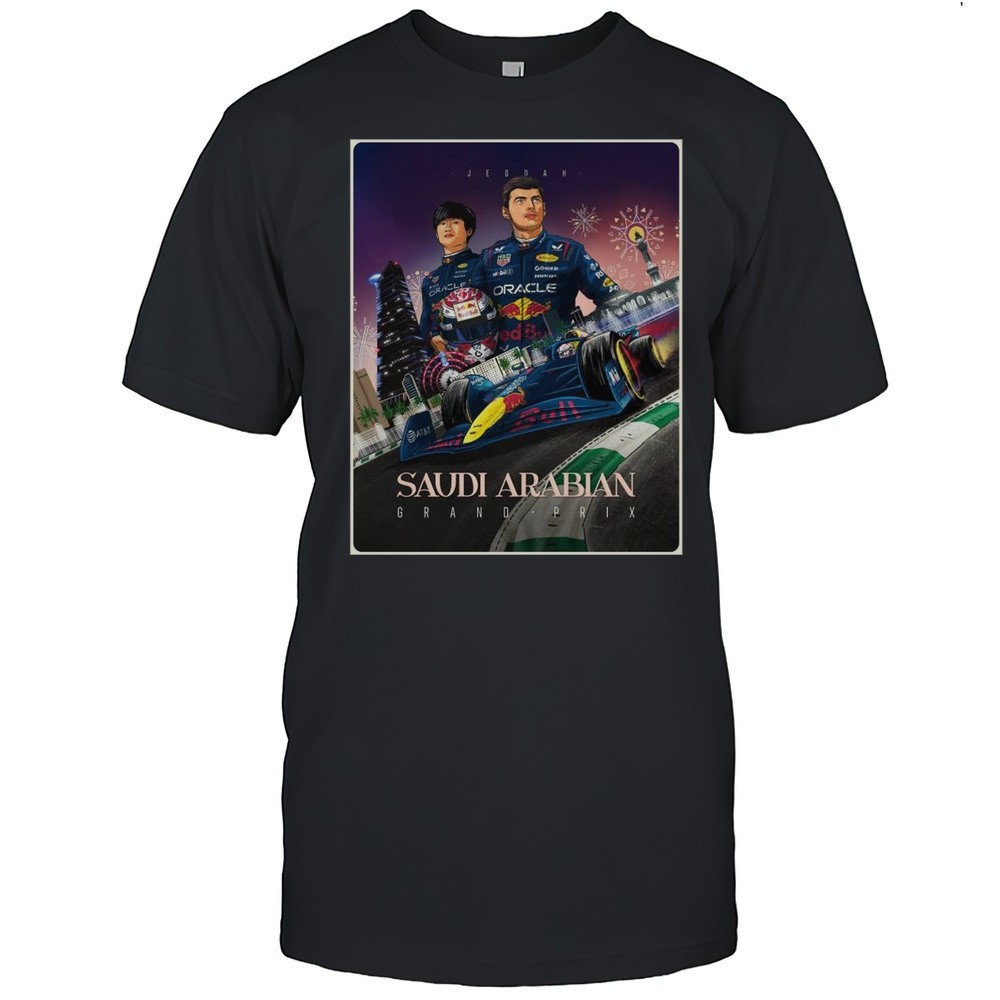 max-verstappen-and-yuki-tsunoda-jeddah-f1-saudi-arabian-grand-prix-red-bull-raci-39xs27ha Max Verstappen And Yuki Tsunoda Jeddah F1 Saudi Arabian Grand Prix Red Bull Racing 2025 T-shirt