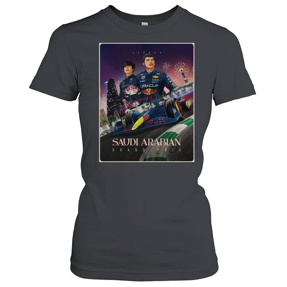 max-verstappen-and-yuki-tsunoda-jeddah-f1-saudi-arabian-grand-prix-red-bull-raci-39xs27ha Max Verstappen And Yuki Tsunoda Jeddah F1 Saudi Arabian Grand Prix Red Bull Racing 2025 T-shirt