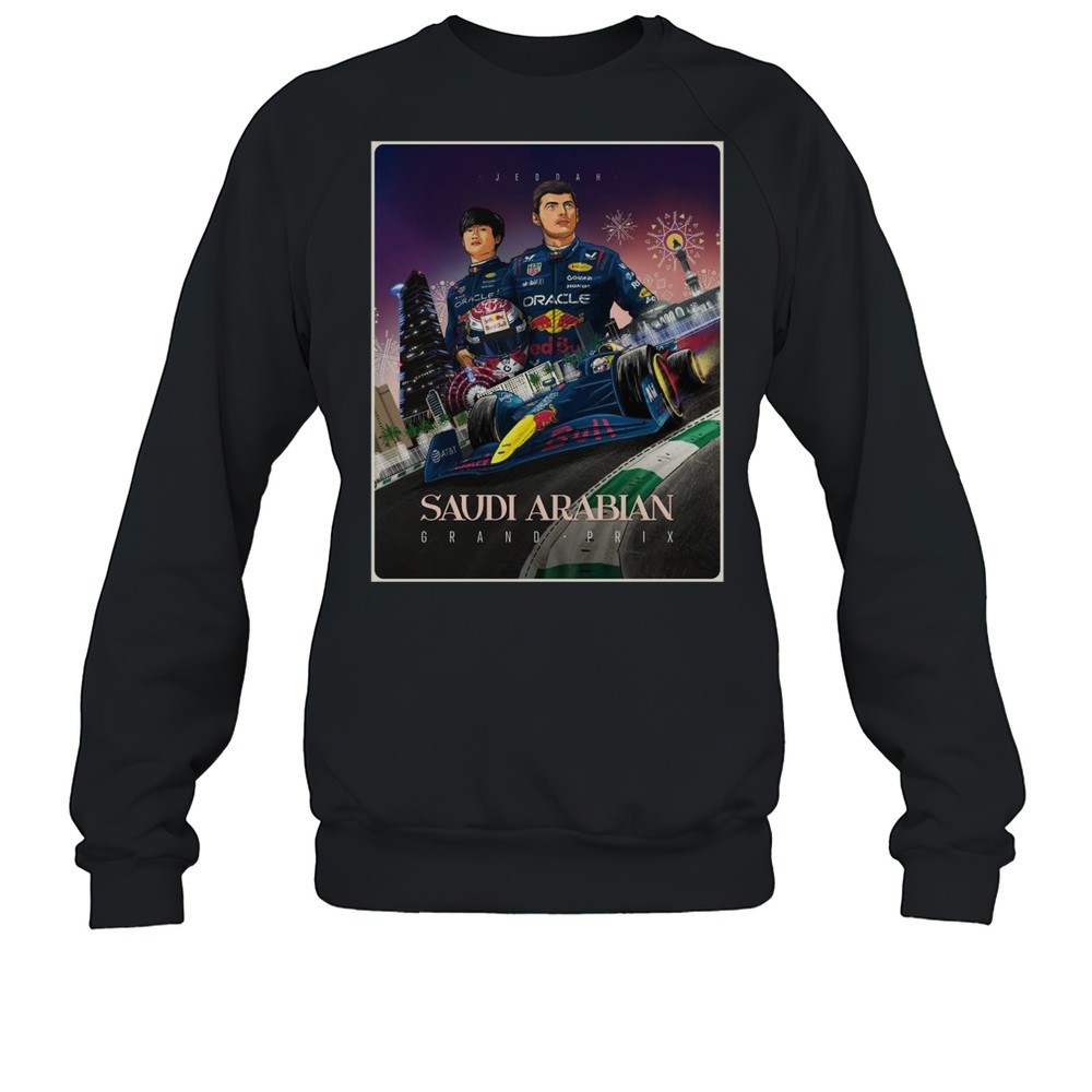 Max Verstappen And Yuki Tsunoda Jeddah F1 Saudi Arabian Grand Prix Red Bull Racing 2025 T-shirt