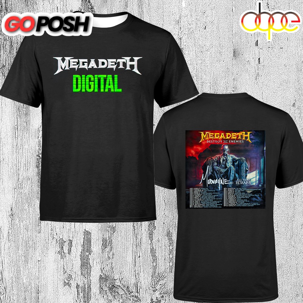 Megadeth Destroy Enemies Tour 2025 Music Unisex T-Shirt