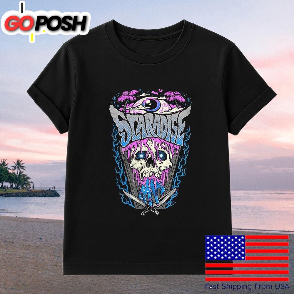 Melting Skull Eye Scaradise Coffin T-Shirt