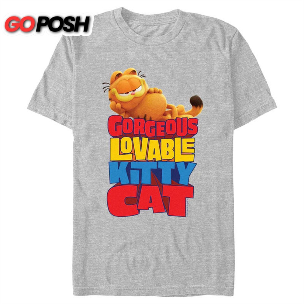 Mens The Garfield Movie Gorgeous Loveable Kitty Cat T-Shirt