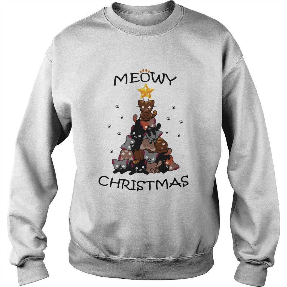 Meowy Christmas Tree Cute Merry Xmas shirt