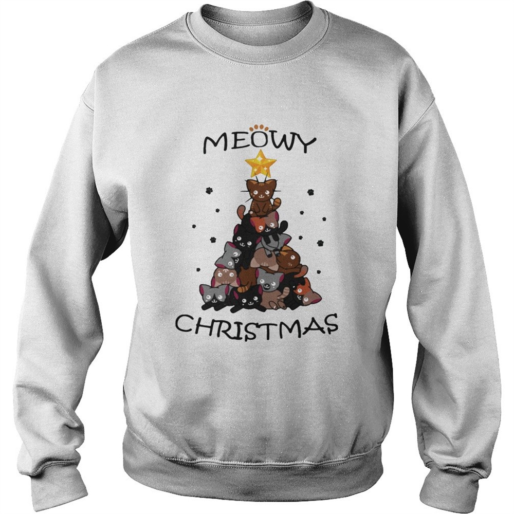 Meowy Christmas Tree Cute Merry Xmas shirt