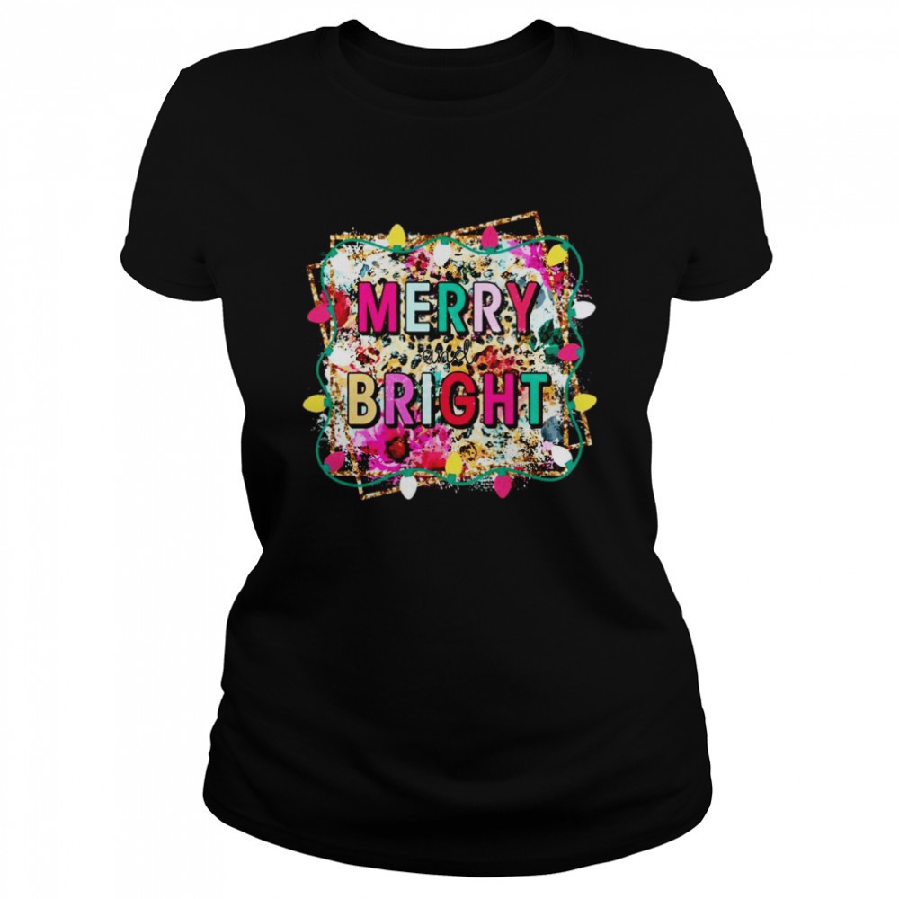 merry-and-bright-christmas-leopard-print-christmas-lights-shirt-seft819z Merry And Bright Christmas Leopard Print Christmas Lights Shirt