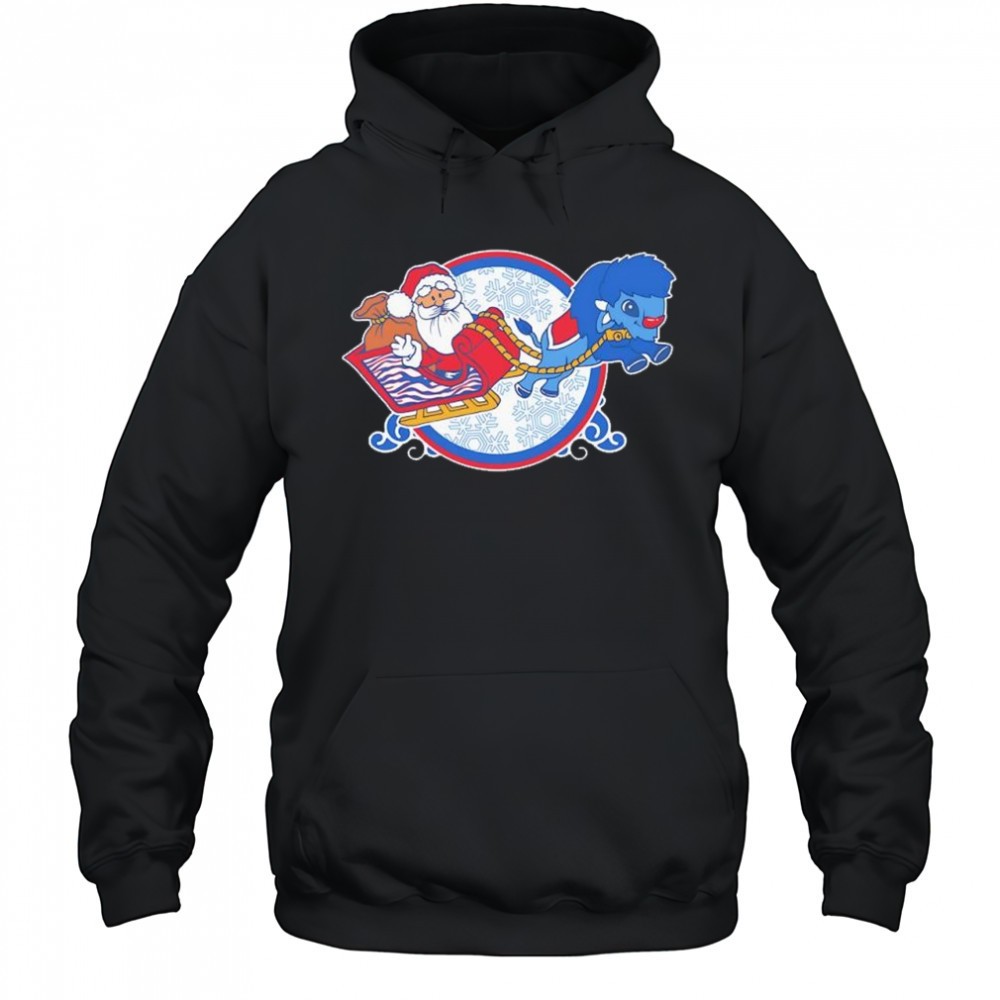 Merry Buffalo Glossy Ceramic Ornament Santa Xmas shirt