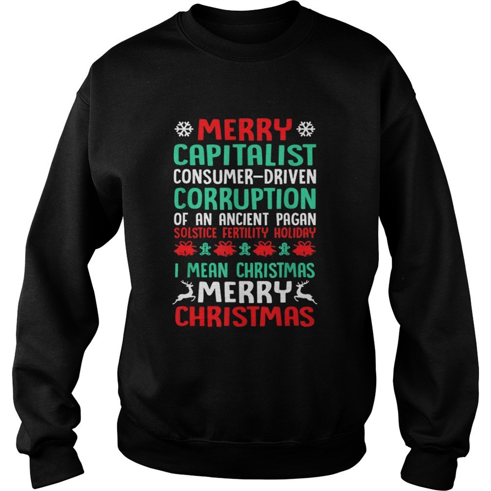 MERRY CAPITALIST PAGAN HOLIDAY Christmas shirt