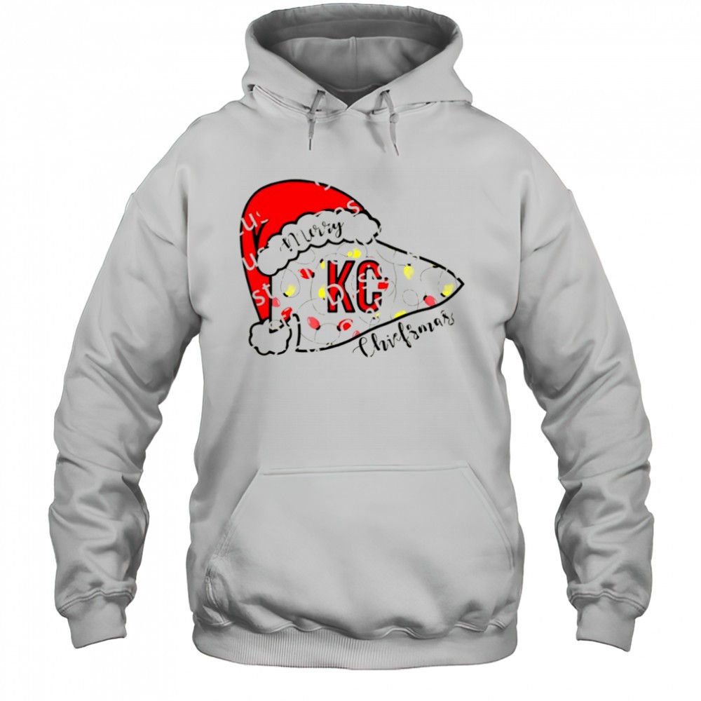 Merry Chiefsmas Santa Hat Kansas City Chiefs Christmas shirt