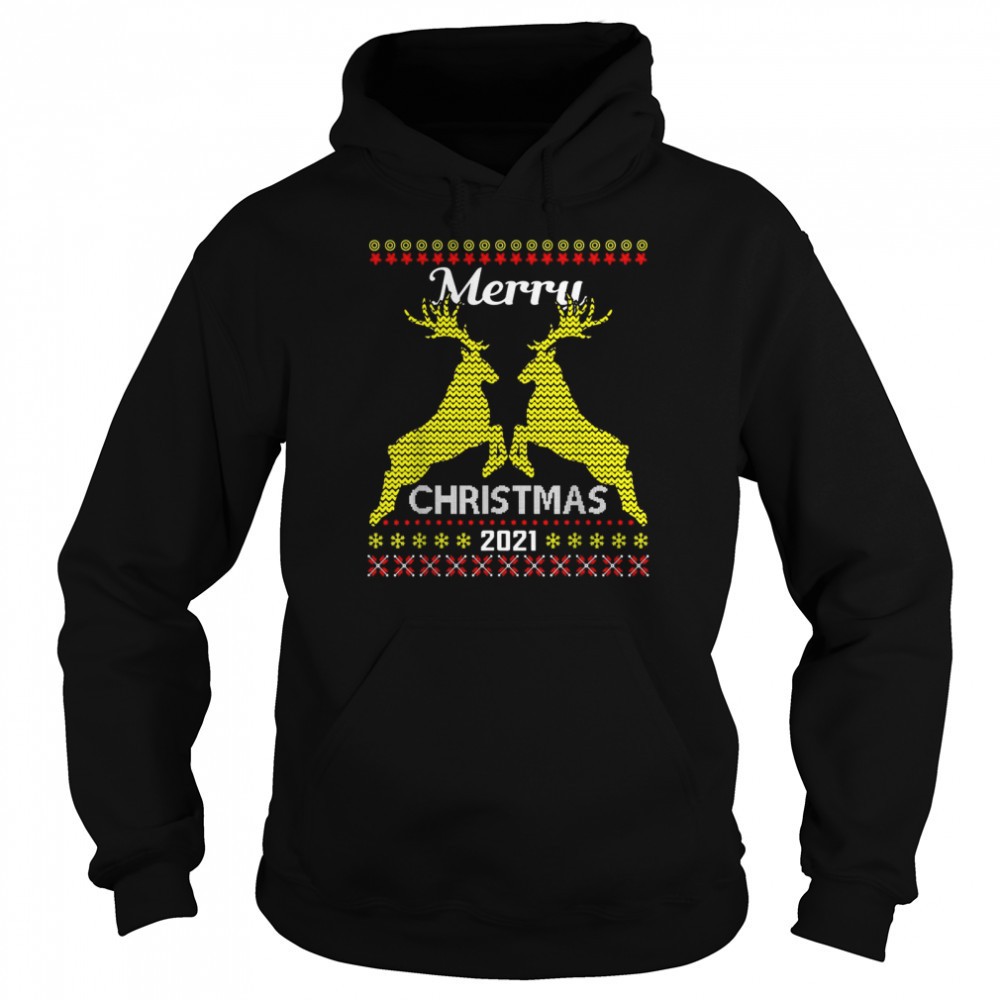 Merry Christmas 2025 Reindeer Yellow Shirt