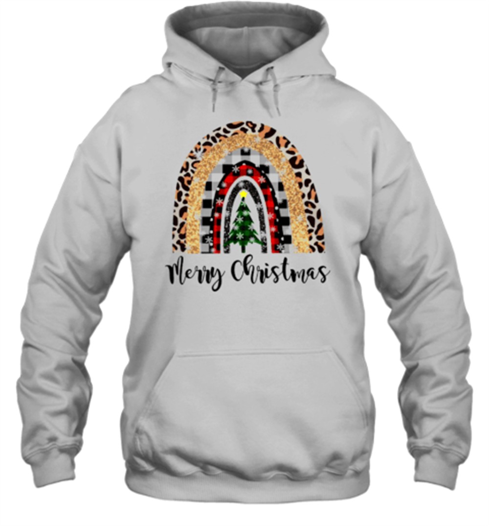 Merry Christmas A Christmas Tree In The Snow Teacher T-Shirt