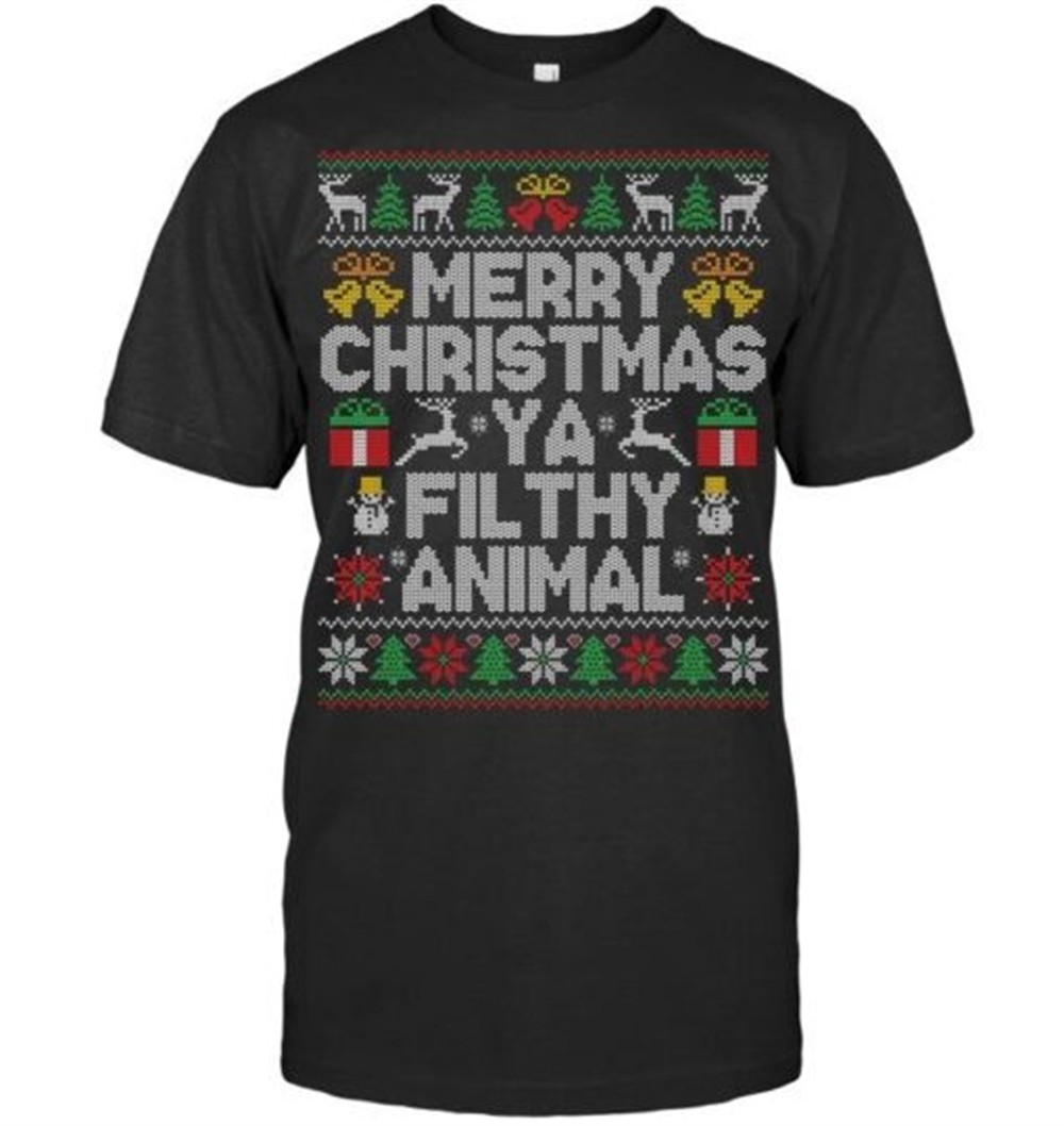 Merry Christmas Animal Funny Filthy Ya T Shirt