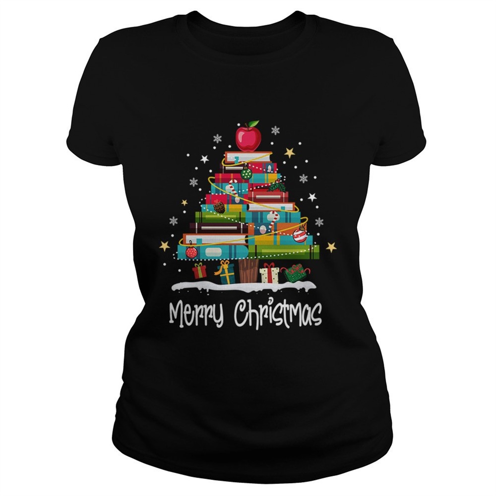 merry-christmas-book-christmas-tree-school-gift-tee-tshirt-mxvl7prw Merry Christmas Book Christmas Tree School Gift Tee Tshirt