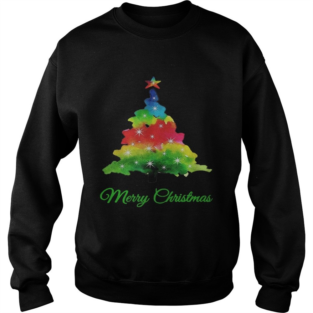 Merry Christmas Colorful Christmas Tree shirt