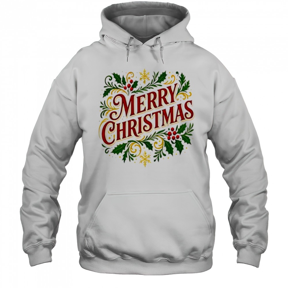 Merry Christmas cute patterned border shirt
