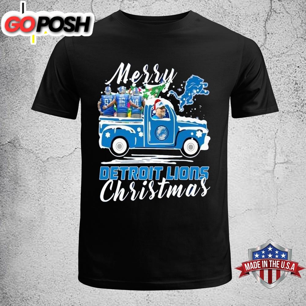 Merry Christmas Detroit Lions Unisex T-Shirt