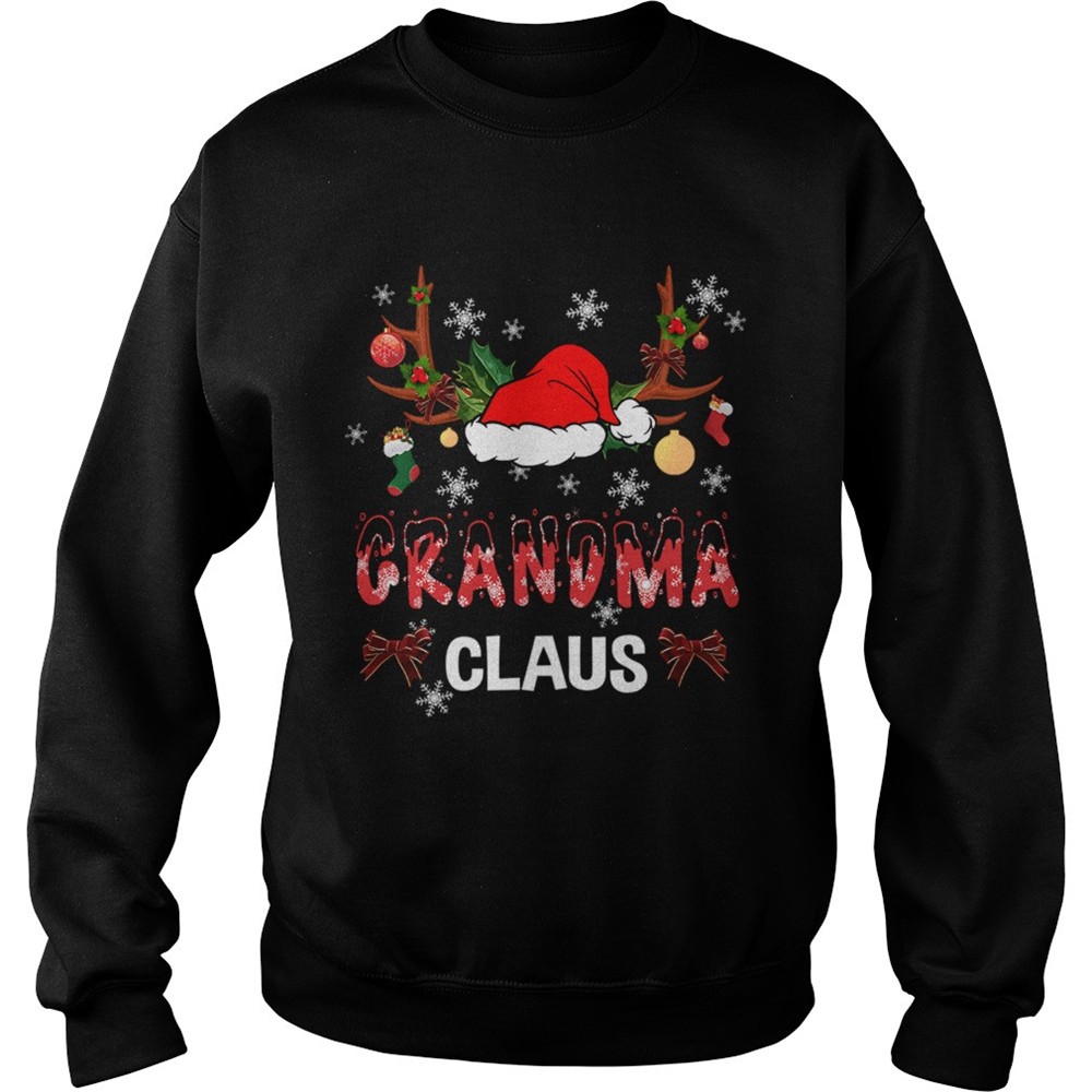 Merry Christmas Grandma Claus Hat Santa TShirt
