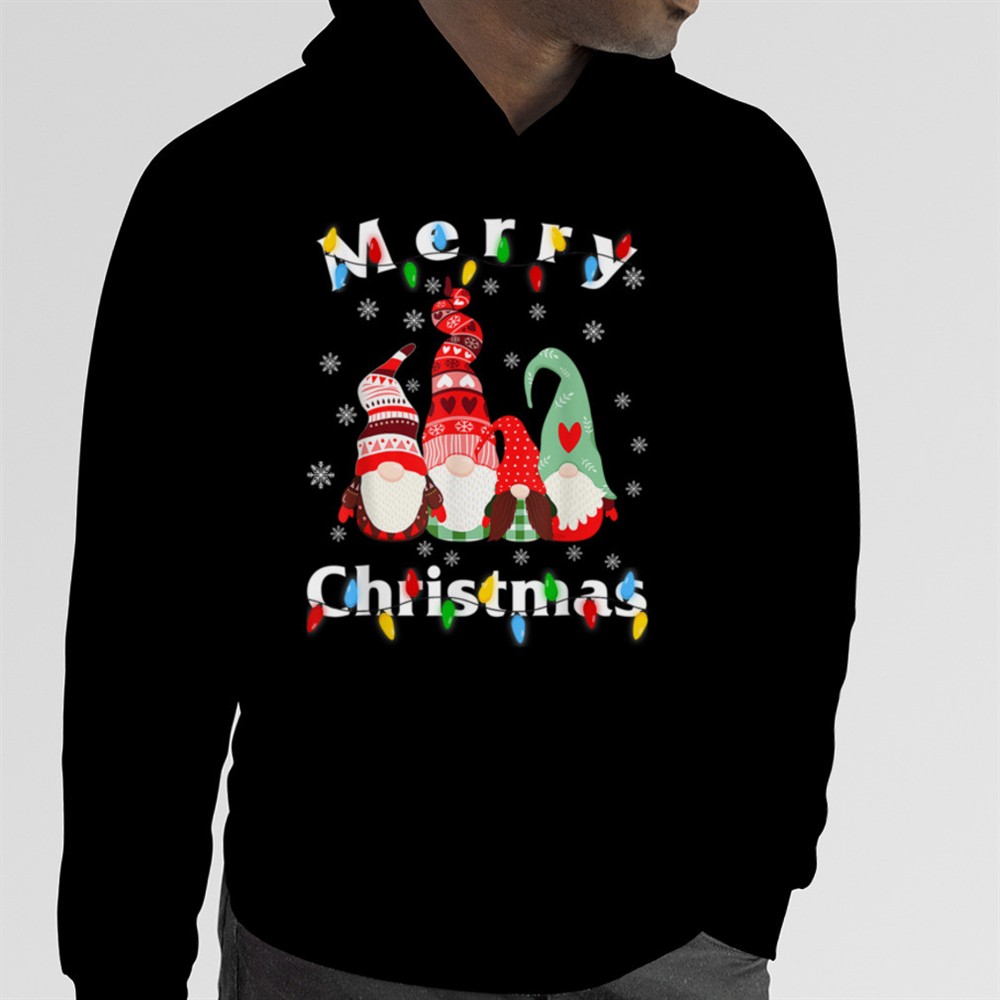 Merry Christmas Light Gnome Pajamas T-Shirt B0BMB4D6CB
