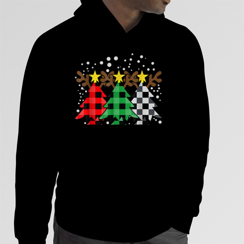 Merry Christmas Matching Pajama Family Buffalo Red Plaid T-Shirt B0BM9QVFYF