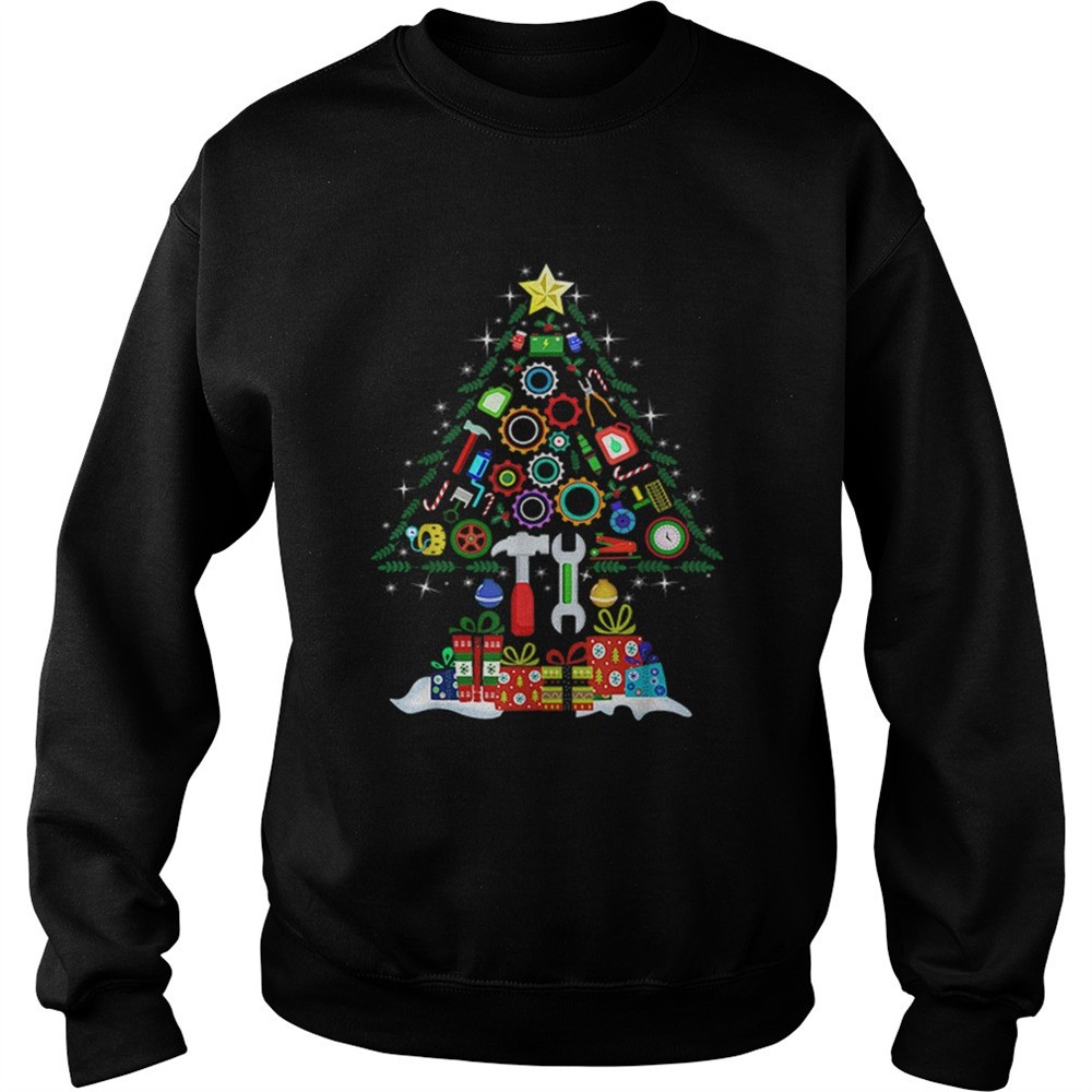 Merry Christmas Mechanic Christmas Tree shirt