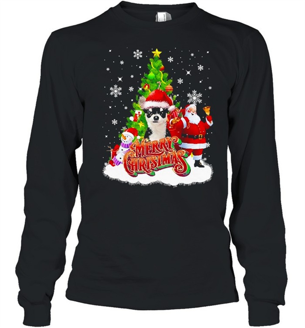 merry-christmas-santa-claus-black-chihuahua-sweater-shirt-3sw57vpn Merry Christmas Santa Claus Black Chihuahua Sweater Shirt