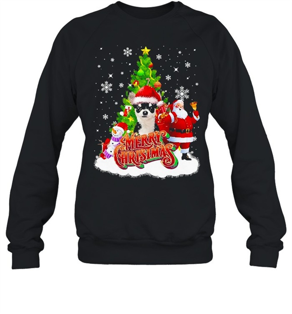 merry-christmas-santa-claus-black-chihuahua-sweater-shirt-3sw57vpn Merry Christmas Santa Claus Black Chihuahua Sweater Shirt