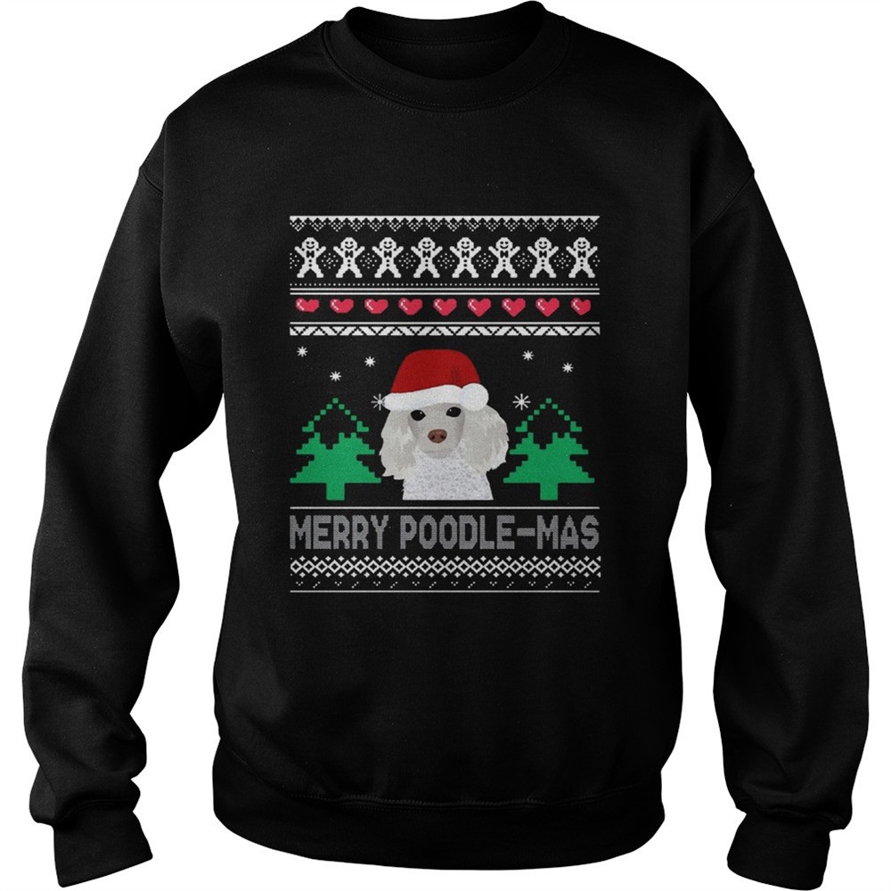 Merry Poodle Mas Christmas Tee Shirt