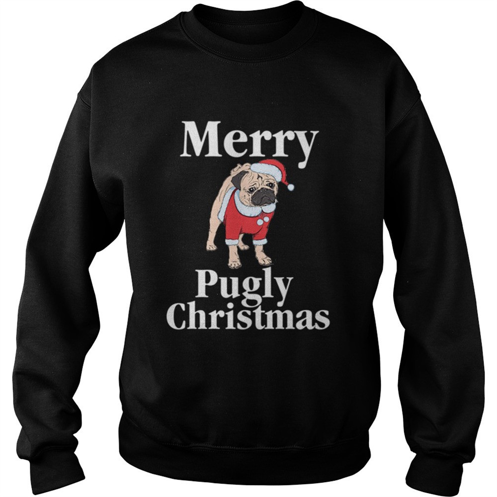 Merry Pugly Christmas Pug Xmas Dog Lover shirt