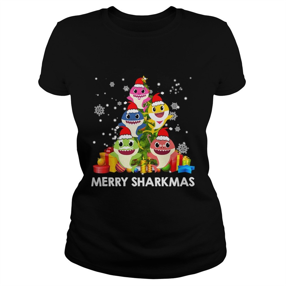 merry-sharkmas-shark-santa-ugly-christmas-lights-boys-xmas-shirt-n42fzw8r Merry Sharkmas Shark Santa Ugly Christmas Lights Boys Xmas shirt