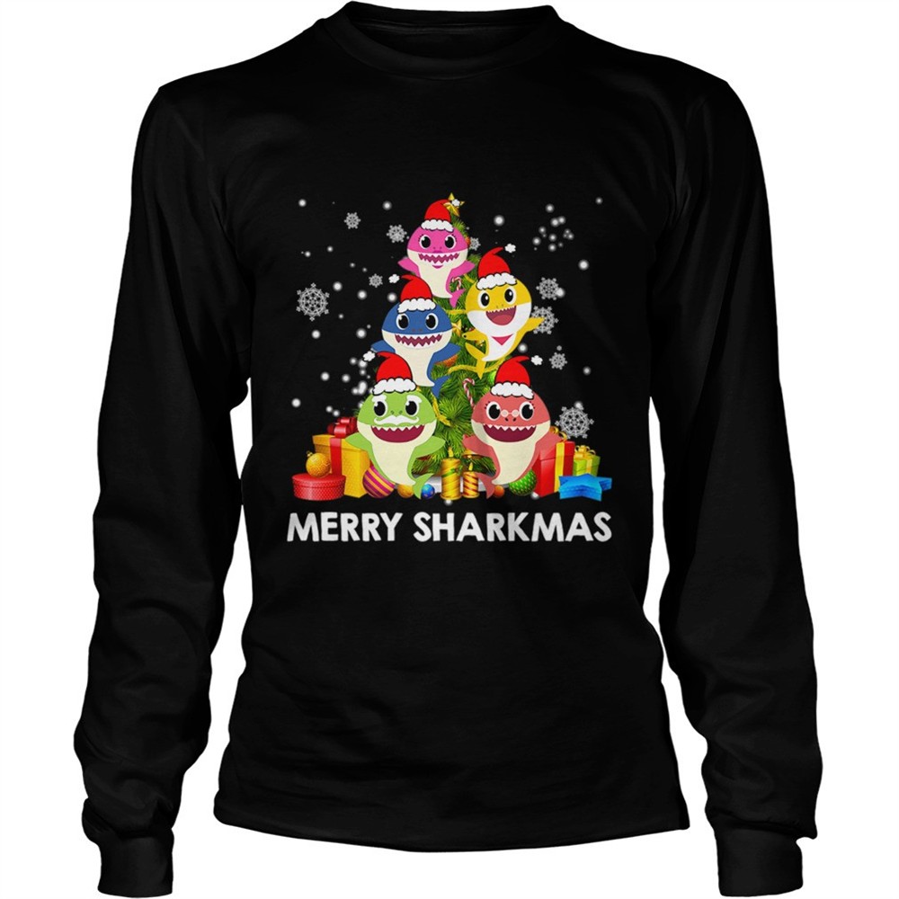 merry-sharkmas-shark-santa-ugly-christmas-lights-boys-xmas-shirt-n42fzw8r Merry Sharkmas Shark Santa Ugly Christmas Lights Boys Xmas shirt