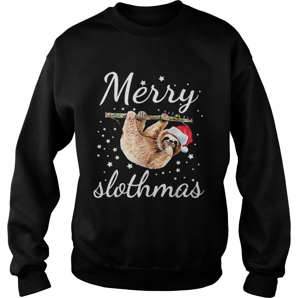 Merry Slothmas Christmas Pajama Sloth shirt